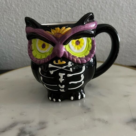 3D Sugar Skull Coffee Mug Halloween Day of the Dead Día de Muertos - Picture 1 of 4